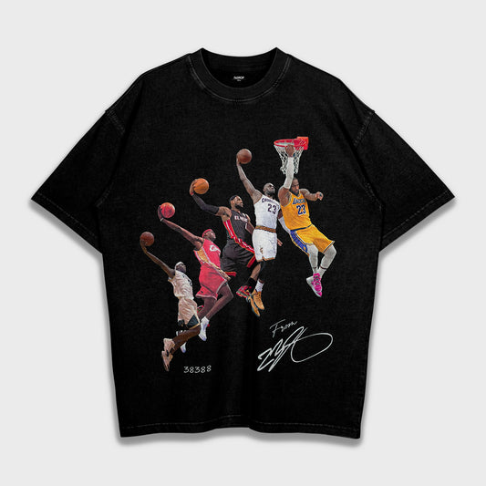 Lebron James Five Era Dunk - Heavy Loose T-Shirt