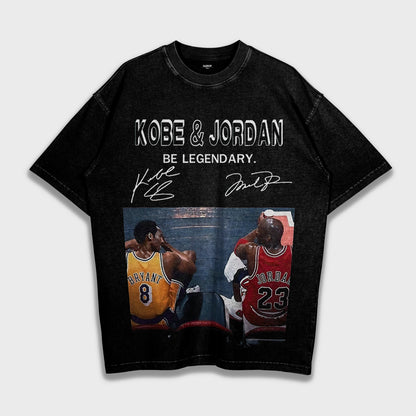 Kobe Bryant & Michael Jordan - Heavy Loose T-Shirt