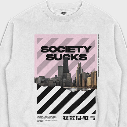 Society sucks - Heavy Loose Sweatshirt