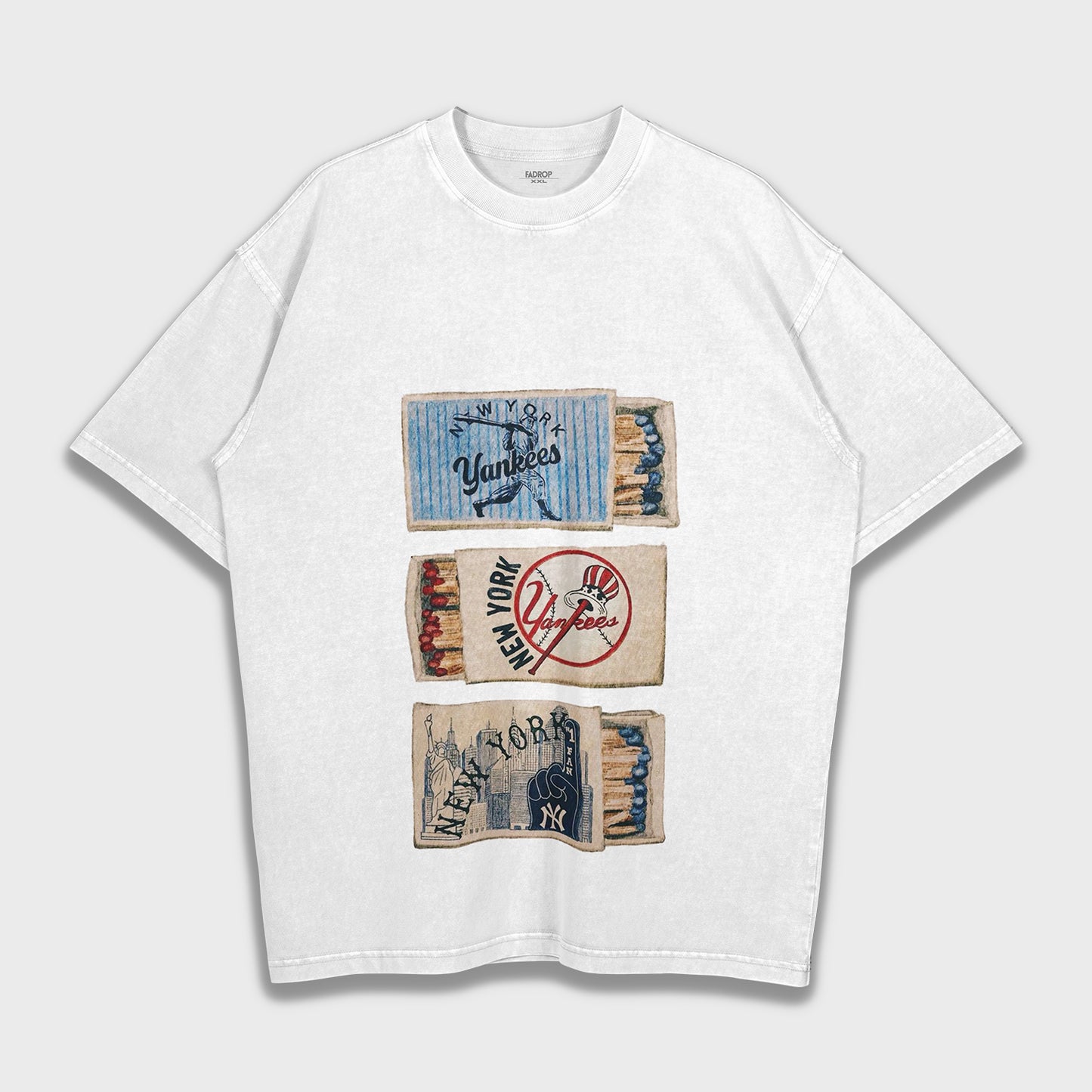 New York Yankees Matches Design - Loose Heavy T-Shirt
