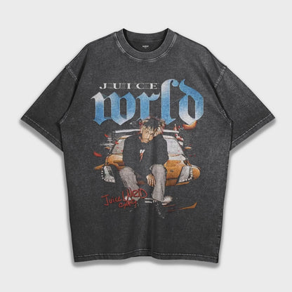 Juice Wrld - تي شيرت فضفاض وثقيل