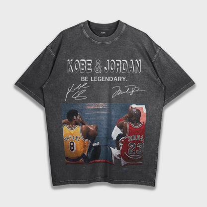 Kobe Bryant & Michael Jordan - Loose Fit Heavyweight T-Shirt
