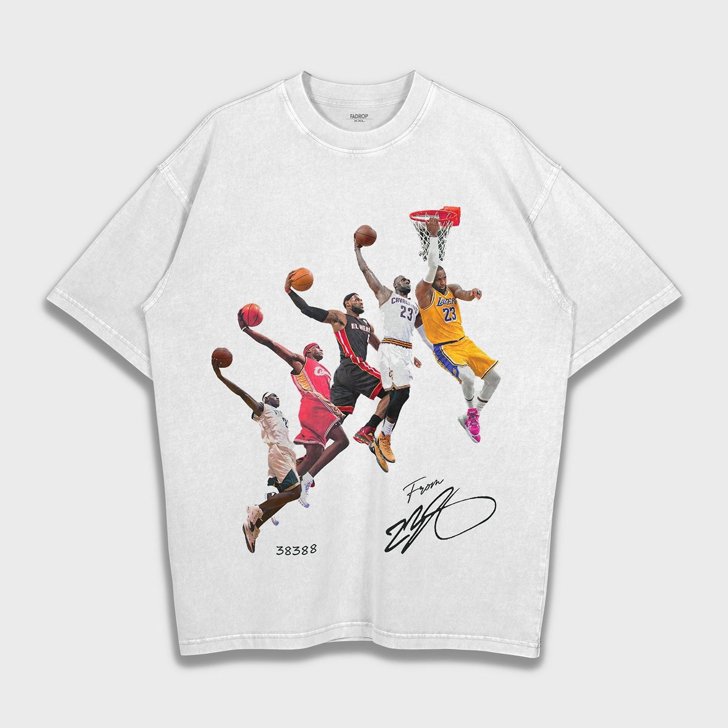 Lebron James Five Era Dunk - Loose Fit Heavyweight T-Shirt