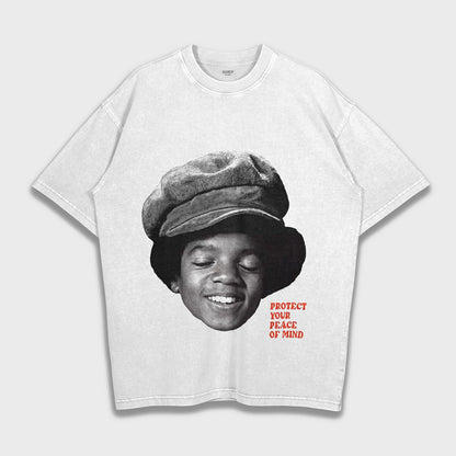 Young Michael Jackson - Loose Fit Heavyweight T-Shirt