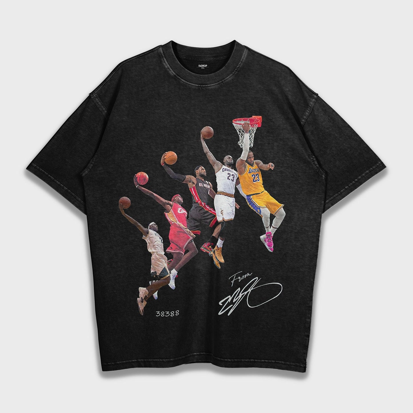Lebron James Five Era Dunk - Loose Fit Heavyweight T-Shirt