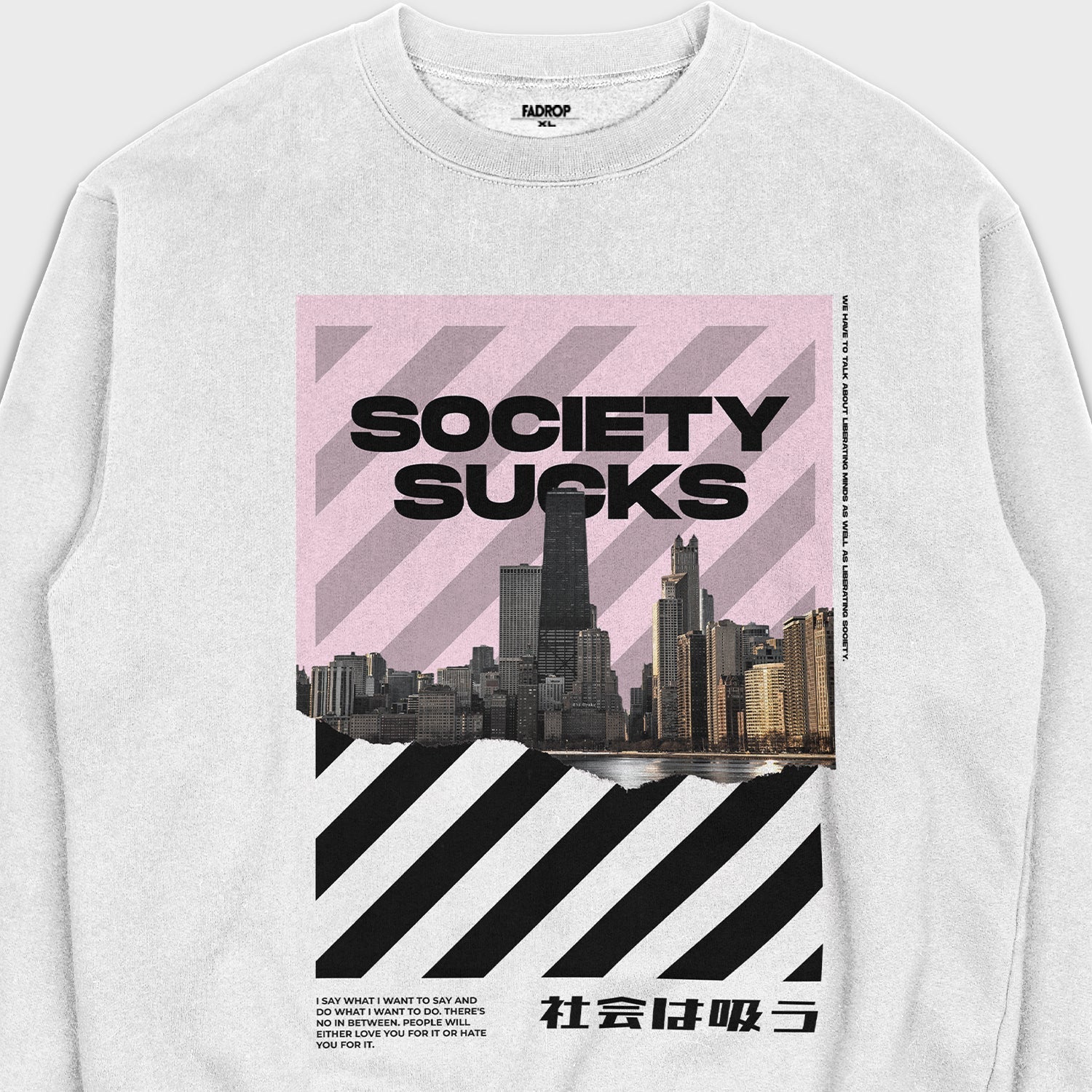 Society sucks - Loose Fit Heavyweight Sweatshirt