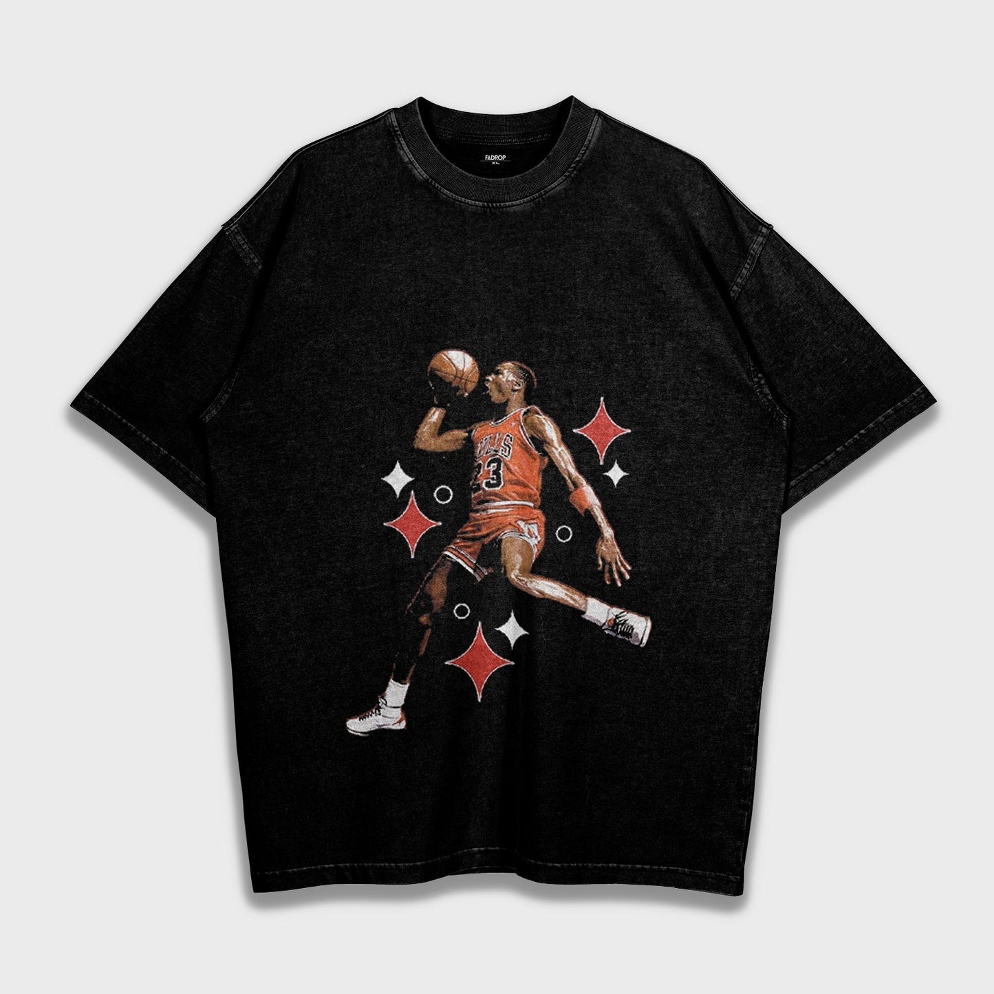 Michael Jordan Jump Shot - Loose Fit Heavyweight T-Shirt