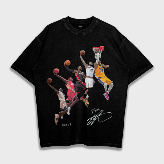 Lebron James Five Era Dunk - Loose Fit Heavyweight T-Shirt