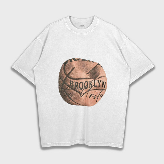 Brooklyn Basketball - Loose Fit Heavyweight T-Shirt