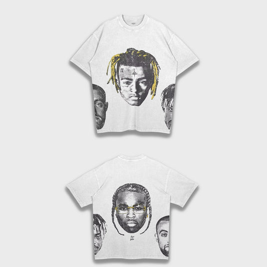 Juice Wrld, Pop Smoke, XXX Tentacion & Mac Miller - Loose Fit Heavyweight T-Shirt