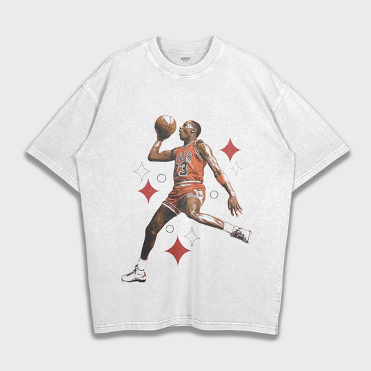 Michael Jordan Jump Shot - Loose Fit Heavyweight T-Shirt