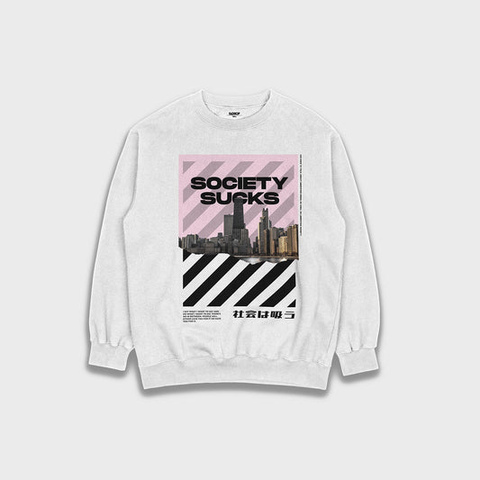Society sucks - Loose Fit Heavyweight Sweatshirt