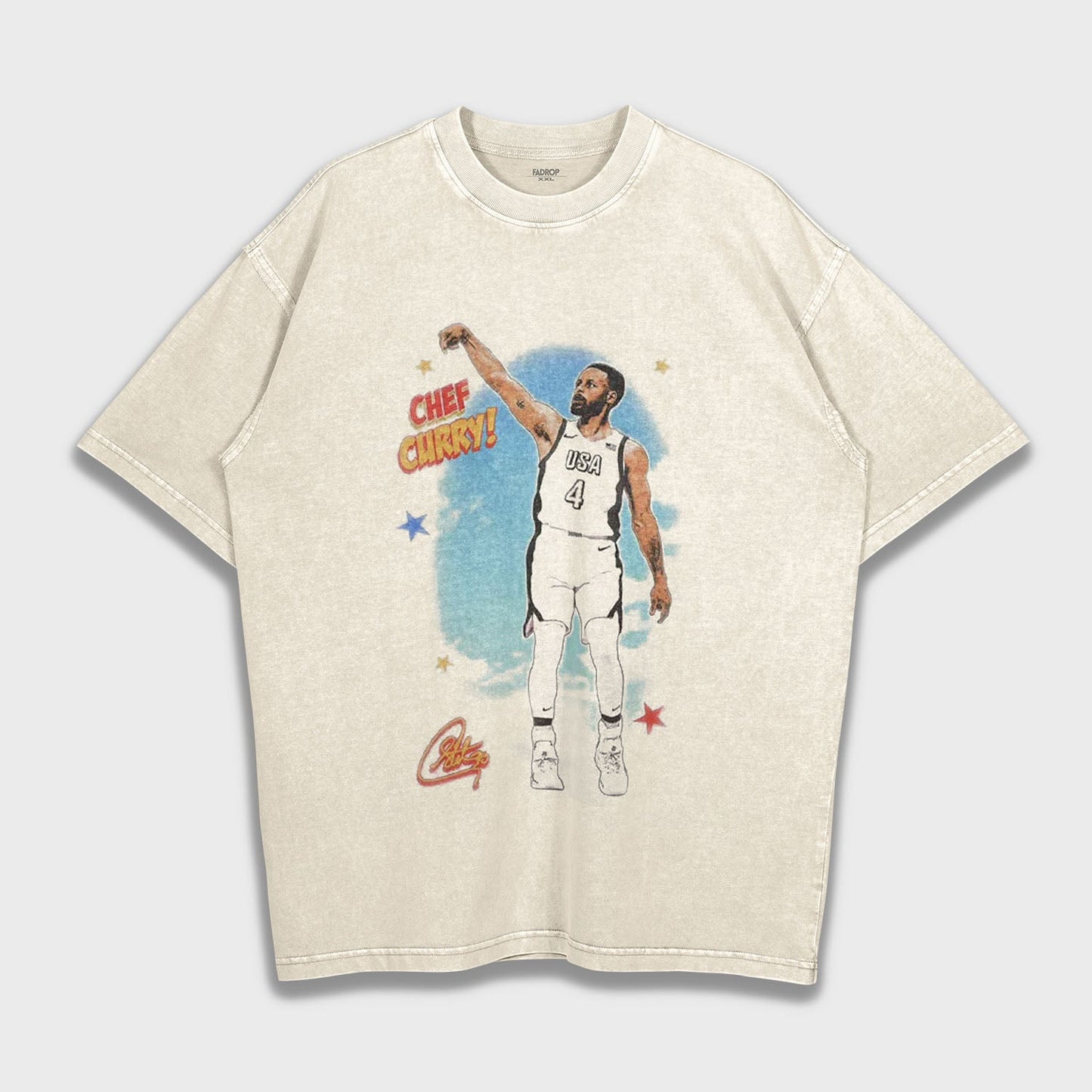 2024 Paris Olympics Stephen Curry - Loose Fit Heavyweight T-Shirt