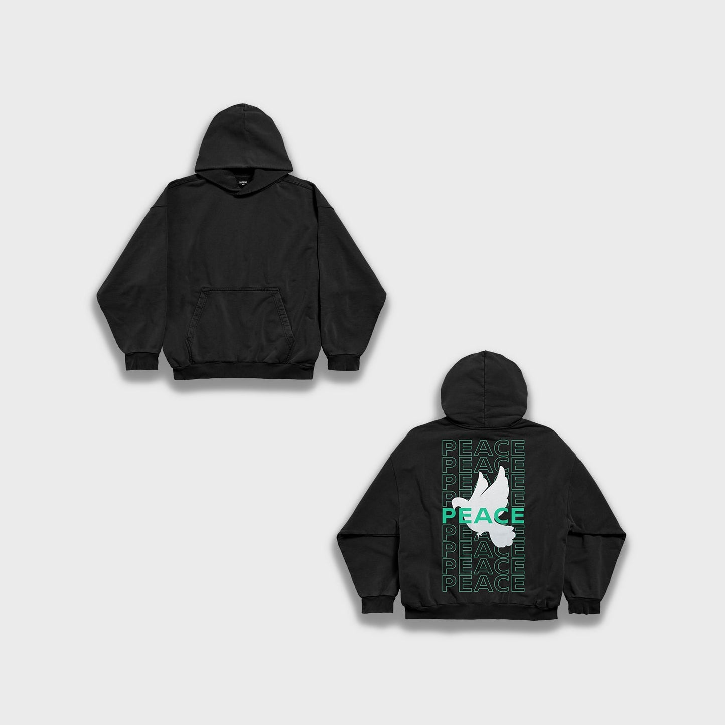 Peace - Loose Fit Heavyweight Hoodie