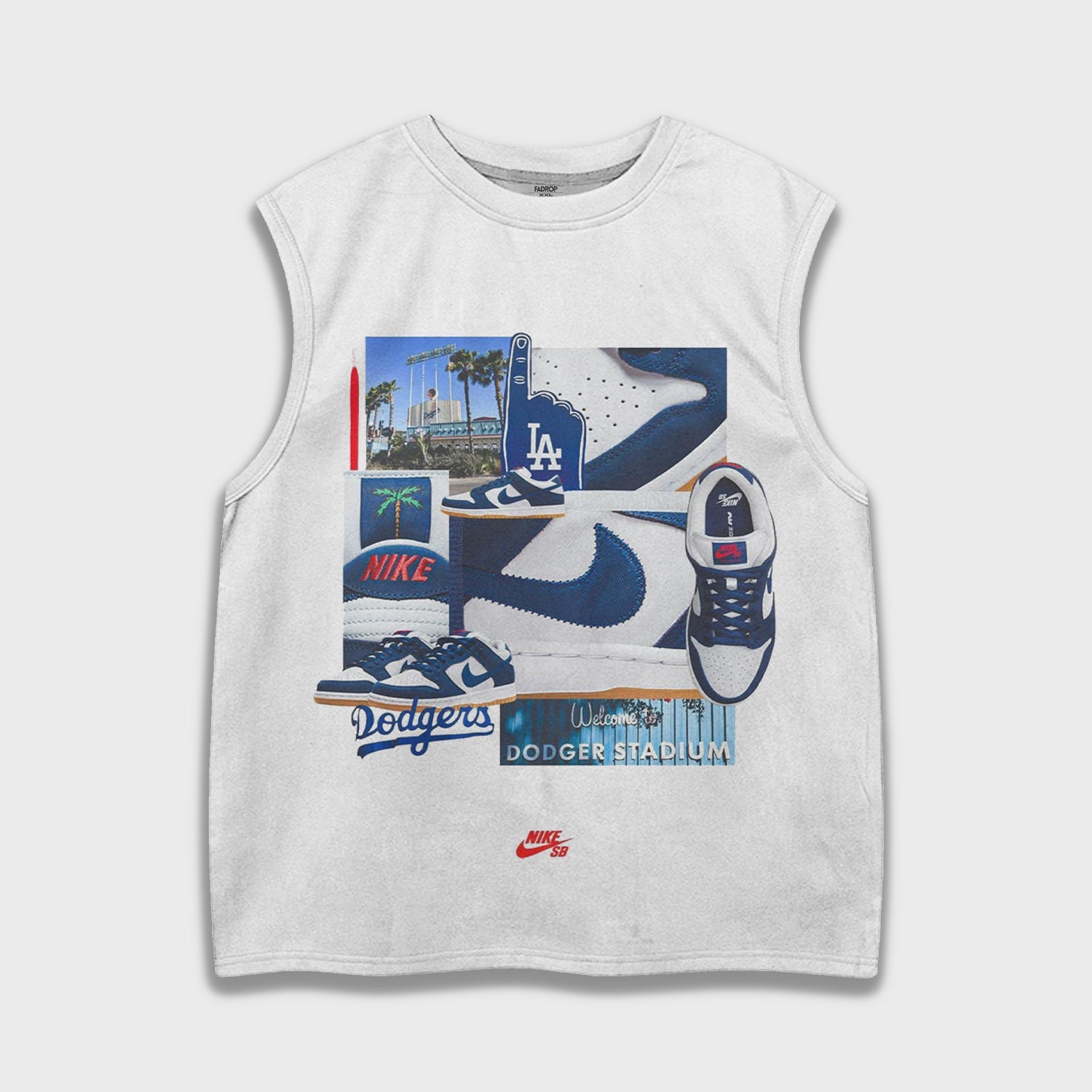 Los Angeles Dodgers Sneakers - Heavy Loose Tank Top
