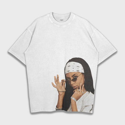 Aaliyah - Loose Fit Heavyweight T-Shirt