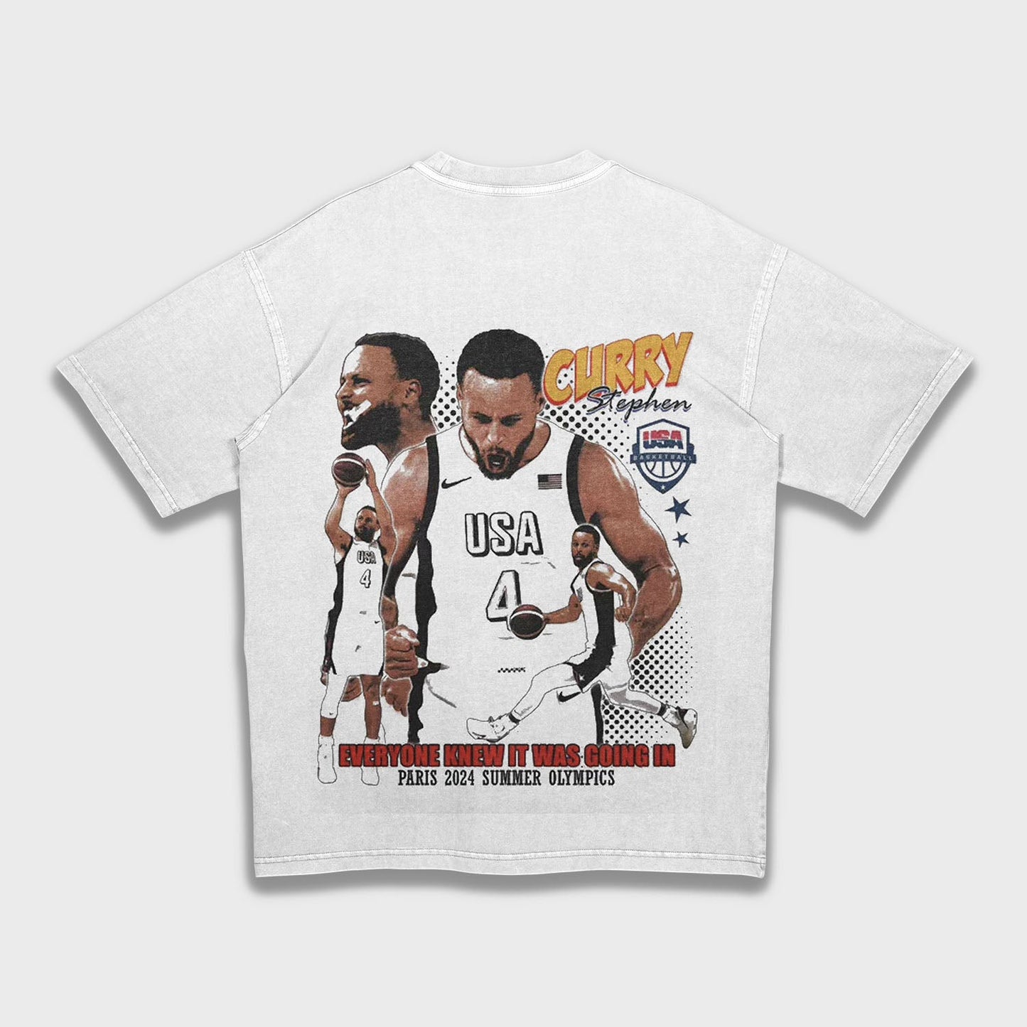 2024 Paris Olympics Stephen Curry - Loose Fit Heavyweight T-Shirt