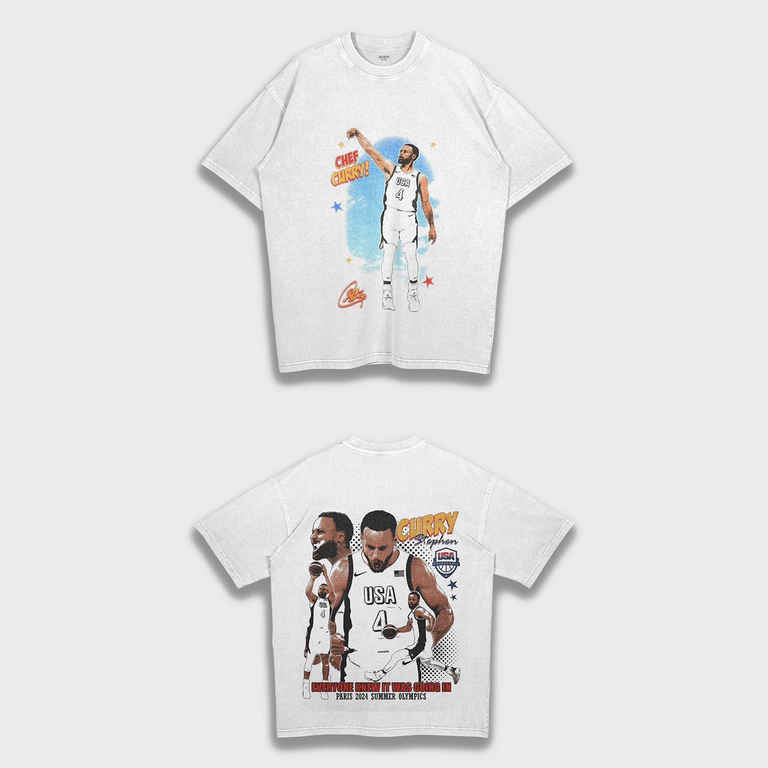 2024 Paris Olympics Stephen Curry - Loose Fit Heavyweight T-Shirt