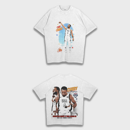 2024 Paris Olympics Stephen Curry - Loose Fit Heavyweight T-Shirt