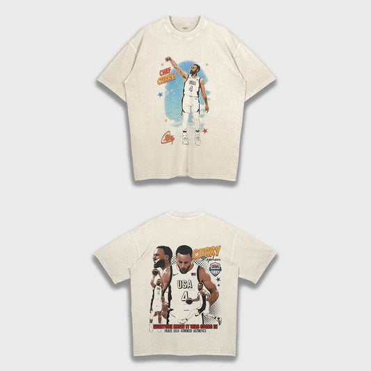 2024 Paris Olympics Stephen Curry - Loose Fit Heavyweight T-Shirt