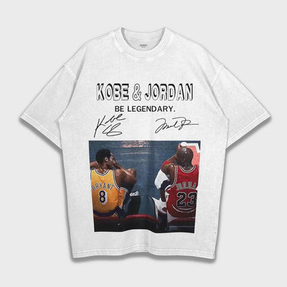 Kobe Bryant & Michael Jordan - Loose Fit Heavyweight T-Shirt