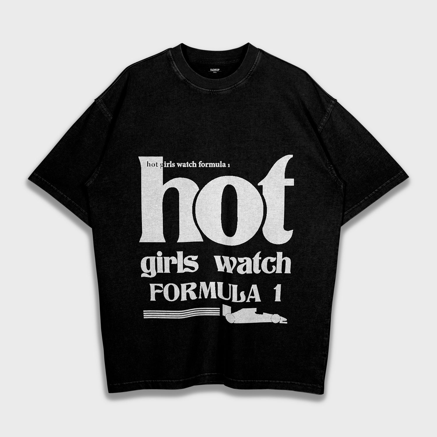 Hot Girls Watch Formula 1 - Loose Fit Heavyweight T-Shirt